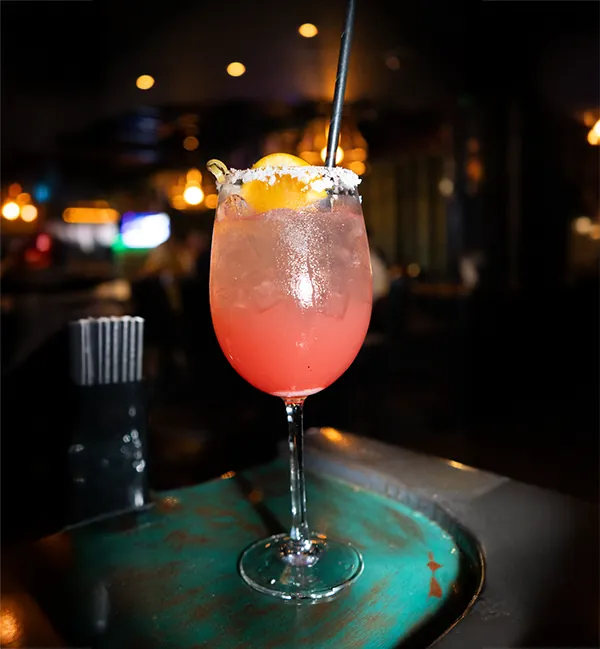 Signature cocktail at the bar